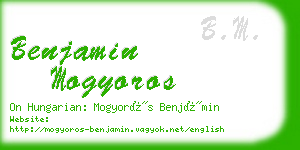 benjamin mogyoros business card